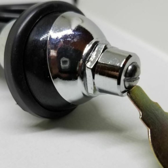 Universal 31" Steel Mast Extended Hide-a-Way AM/FM Locking Car Antenna w/2-keys - Picture 4 of 4